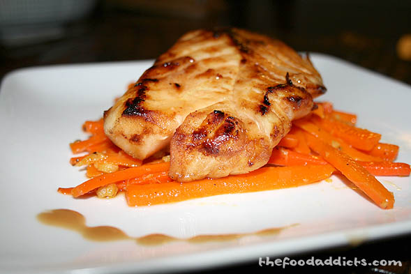 Place the cod on a bed of honey-ginger carrots and drizzle with some of the marinade (heat the marinade on a skillet first). You will be amazed at how delicate and refreshing the flavors are. This is surely one of my favorite fish recipes! 